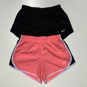 2 pair girls Nike dri fit running shorts